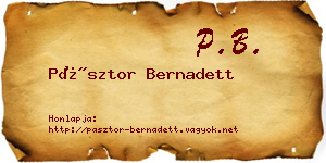 Pásztor Bernadett névjegykártya