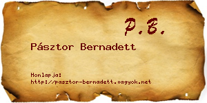 Pásztor Bernadett névjegykártya