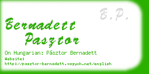 bernadett pasztor business card