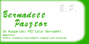 bernadett pasztor business card